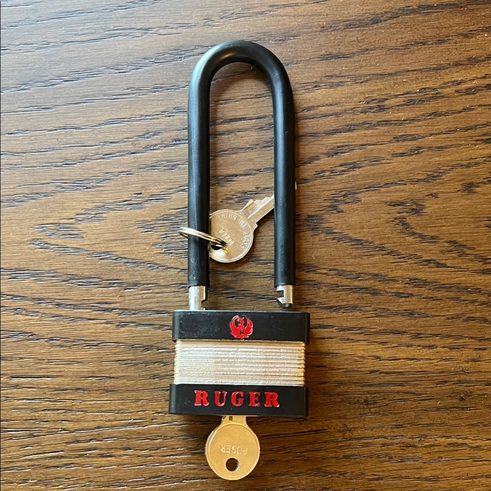 Silver and Black Padlock